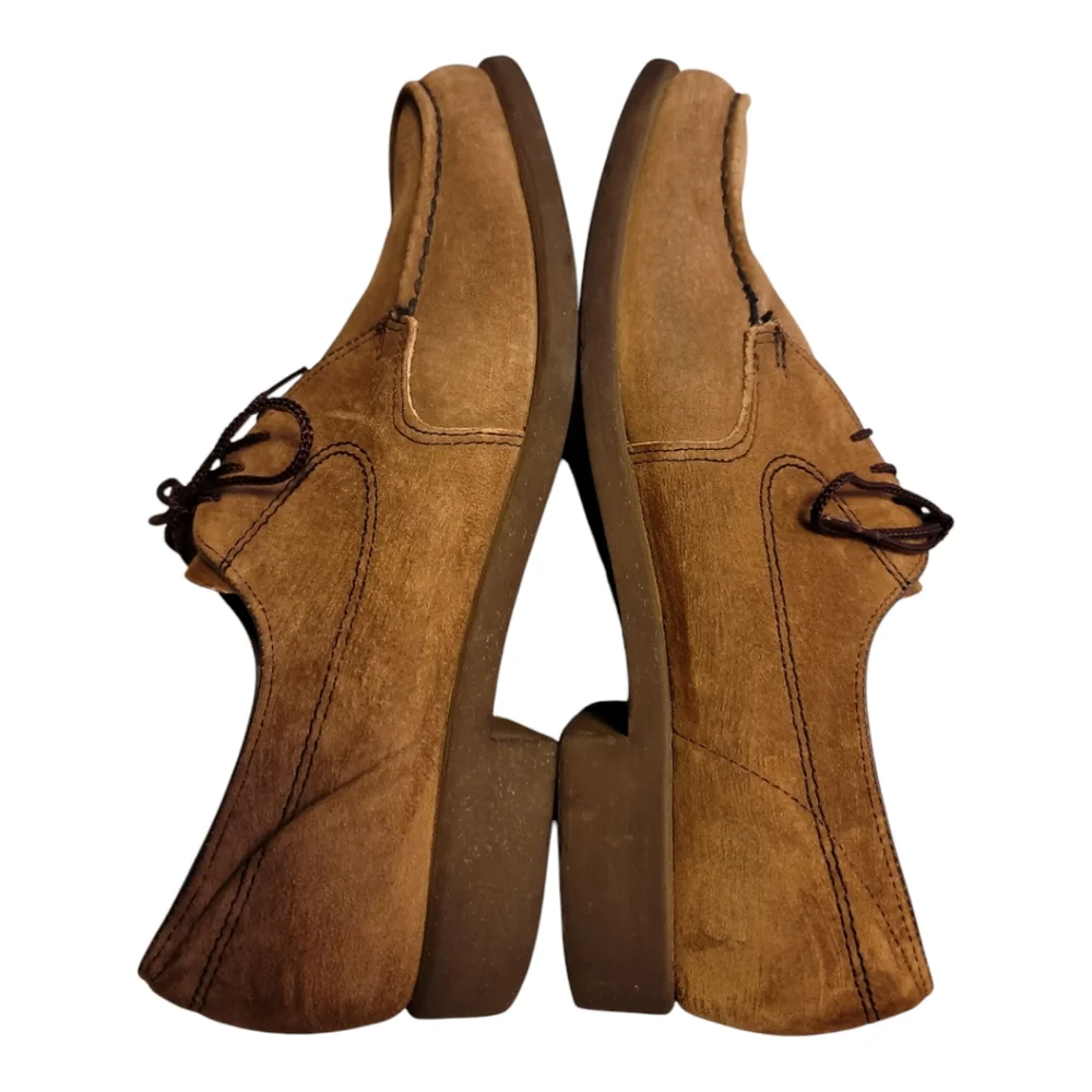 Hush Puppies oxford suede light brown vintage 10 mens moc toe
